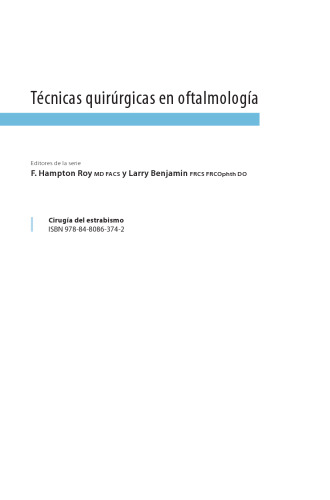 Cirugía de las Cataratas.Técnicas Quirúrgicas en Oftalmología