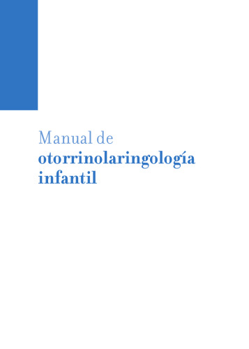 Manual de Otorrinolaringología Infantil
