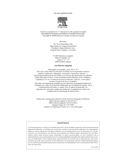 Traumatismos maxilofaciales y reconstrucción facial estética
