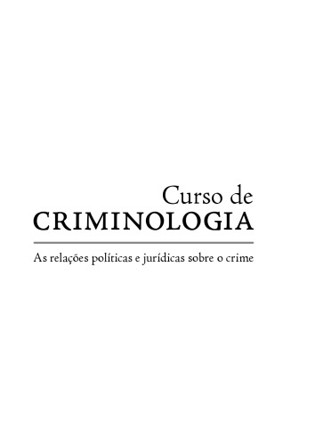 Curso De Criminologia
