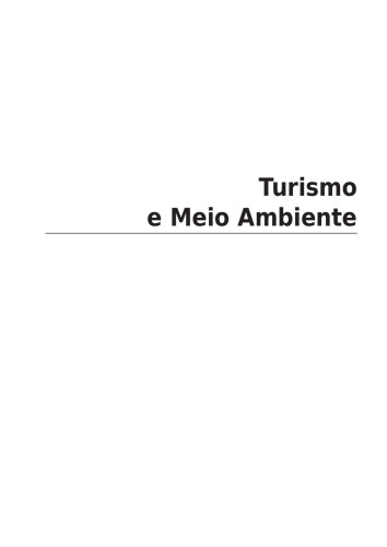Turismo e Meio Ambiente