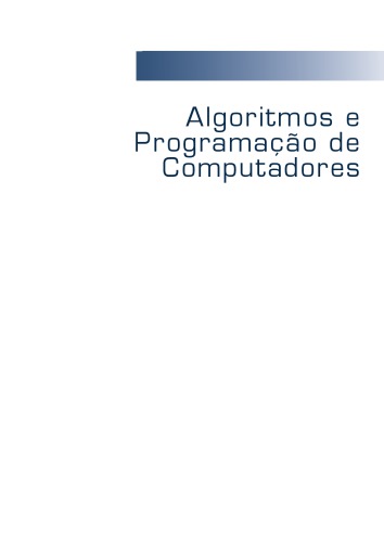 Algoritmos e Programação de Computadores