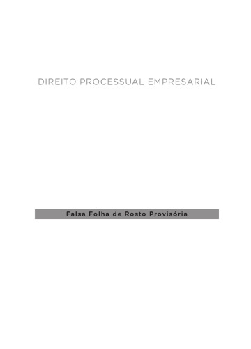 Direito Processual Empresarial