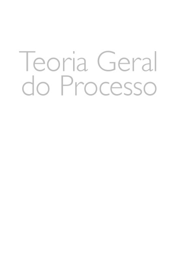 Teoria Geral Do Processo - Série Universitária