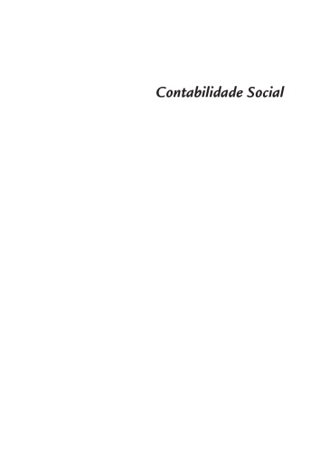 Contabilidade Social. Referencia Atualizada das Contas Nacionais do Brasil