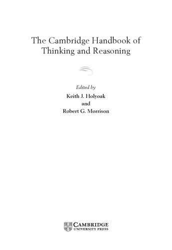 The Cambridge Handbook of Thinking and Reasoning