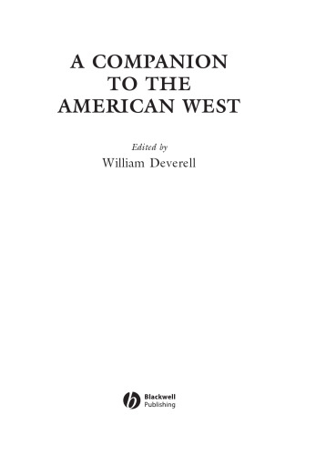 A Companion to the American West