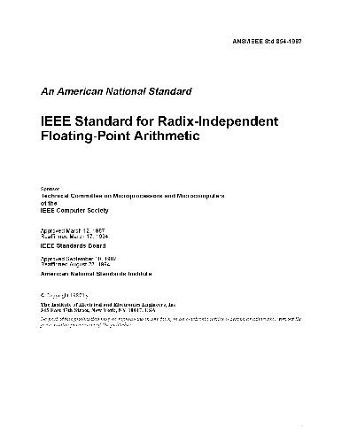 IEEE standard for radix-independent floating-point arithmetic