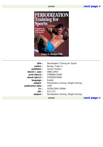 Periodization Training for Sports