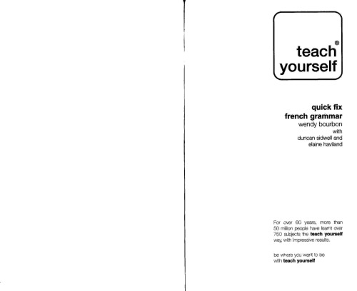 Teach Yourself Quick Fix French Grammar