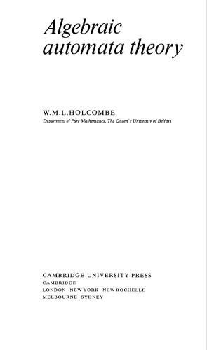 Algebraic Automata Theory