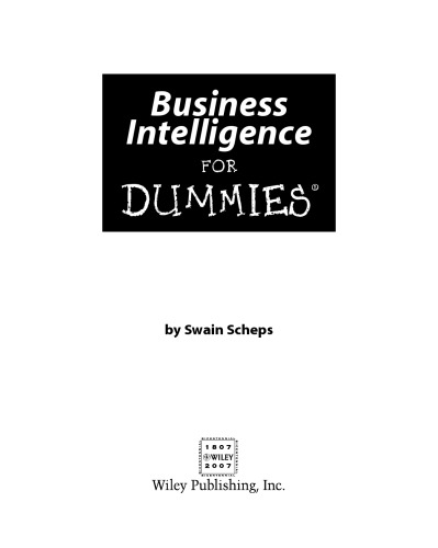 Business Intelligence For Dummies