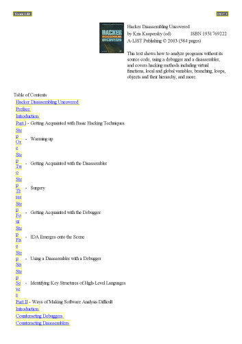 Hacker disassembling uncovered