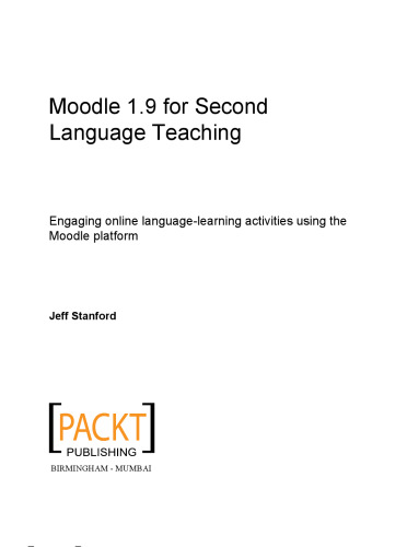 Moodle 1.9 for Second Language Teaching