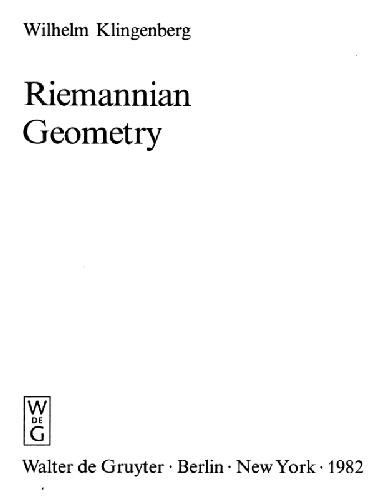 Riemannian geometry