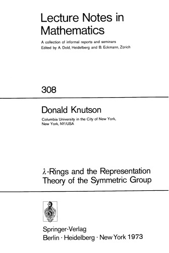[lambda]-rings and the representation theory of the symmetric group