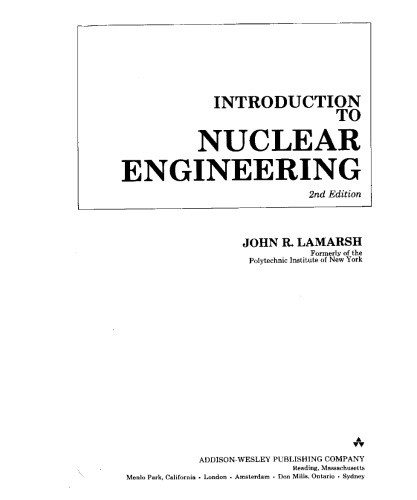 Introduction to nuclear engineering