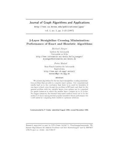 Graph Algorithms and Applications I