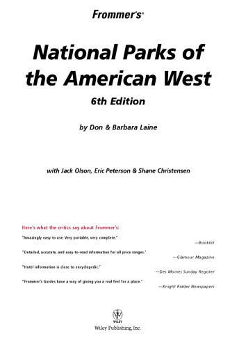 Frommer's National Parks of the American West