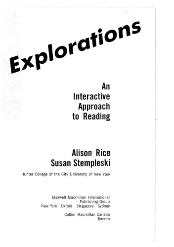Explorations: An Interactive Approach to Reading