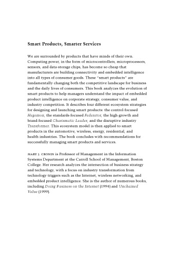 Smart Products, Smarter Services: Strategies for Embedded Control