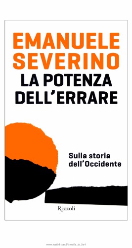 La potenza dell'errare. Sulla storia dell'Occidente