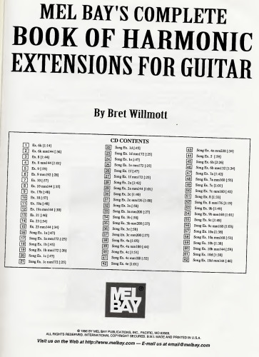 Mel Bay Complete Book of Harmonic Extensions for Guitar