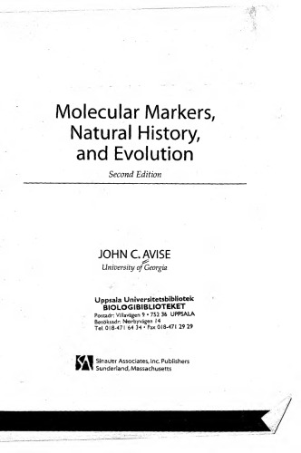 Molecular Markers, Natural History and Evolution