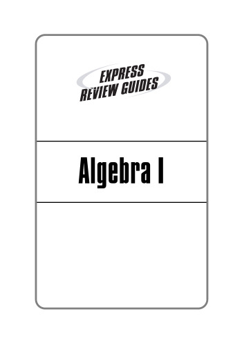 Express Review Guide: Algebra I