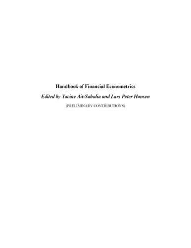 Handbook of Financial Econometrics, Vol. 1: Tools and Techniques