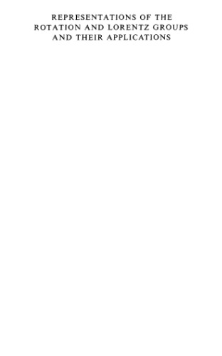 Representations of the rotation and Lorentz groups and their applications