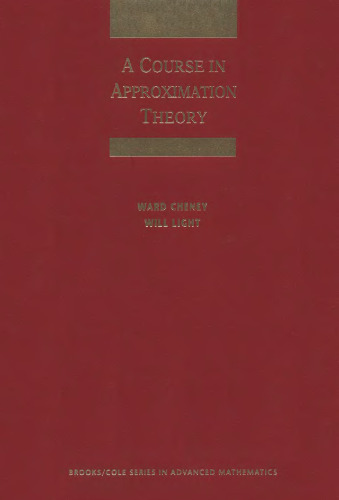 A course in approximation theory