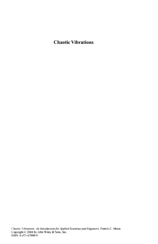 Chaotic vibrations: an introduction for applied scientists and engineers