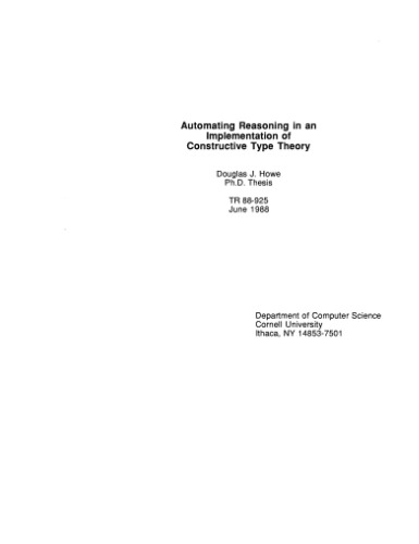 Automating reasoning in an implementation of constructive type theory