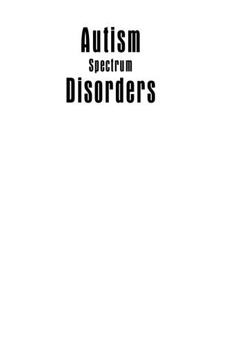Autism spectrum disorders: a handbook for parents and professionals