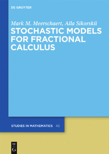 Stochastic Models for Fractional Calculus