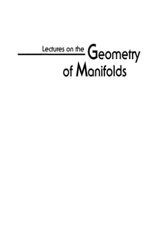 Lectures on the Geometry of Manifolds