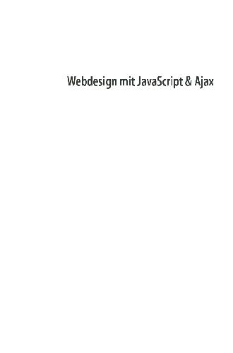 Webdesign mit JavaScript & Ajax