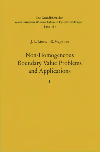 Non-Homogeneous Boundary Value Problems and Applications: Vol. 1
