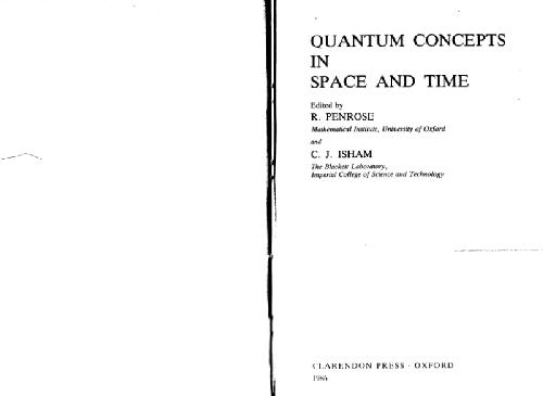 Quantum concepts in space and time