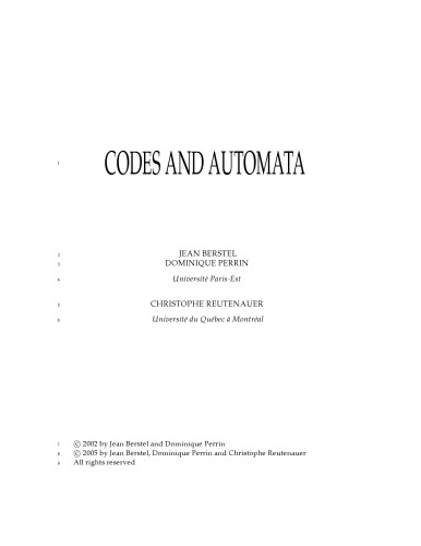 Codes and automata