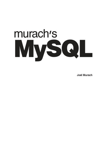 Murach's MySQL