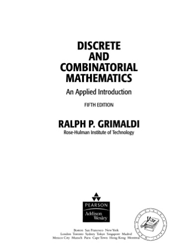 Discrete and combinatorial mathematics: an applied introduction