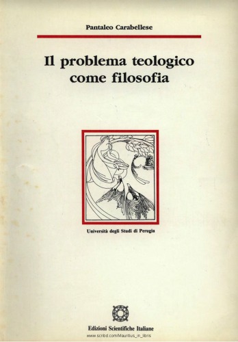 Il problema teologico come filosofia