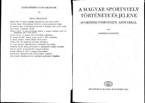 A magyar sportnyelv története és jelene