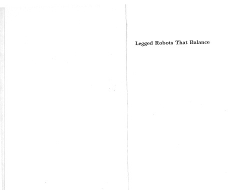 Legged Robots That Balance