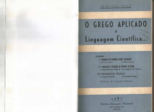 O Grego Aplicado à Linguagem Científica
