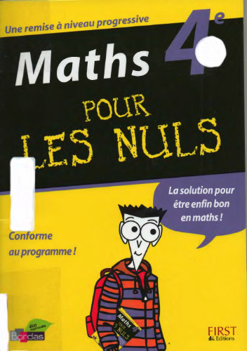 Maths 4e pour les nuls