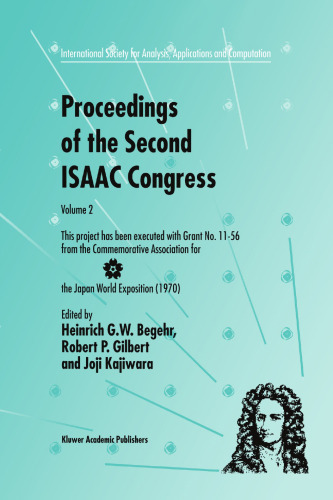 Proceedings of the Second ISAAC Congress: Volume 2: This project has been executed with Grant No. 11–56 from the Commemorative Association for the Japan World Exposition (1970)