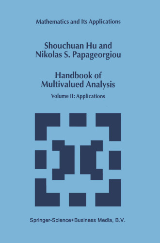 Handbook of Multivalued Analysis: Volume II: Applications